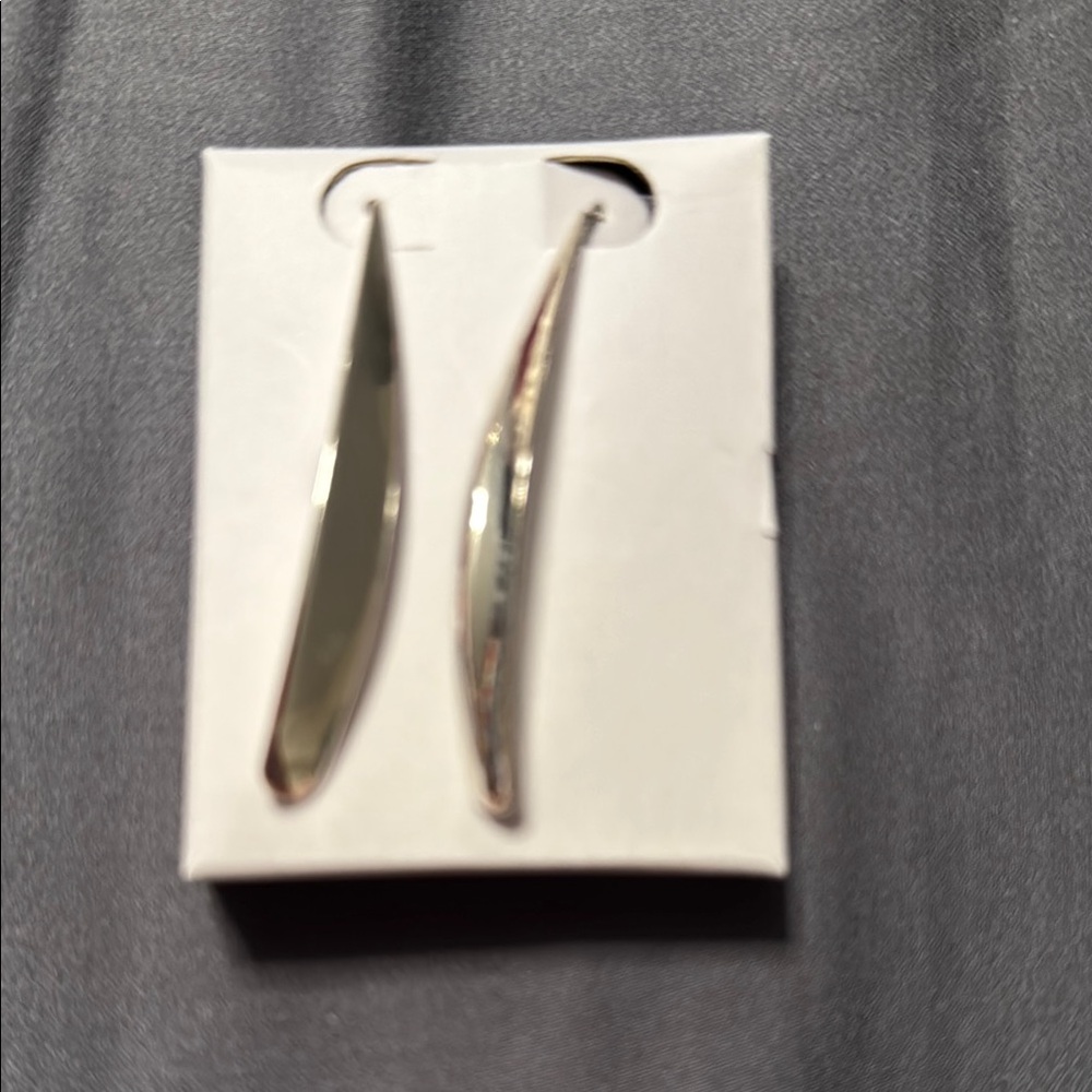 Avon Silver Crescent Earrings - Never Worn